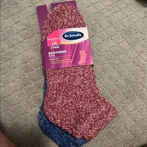 Dr. Scholl's Women's Soothing Spa Socks - Red and Blue
